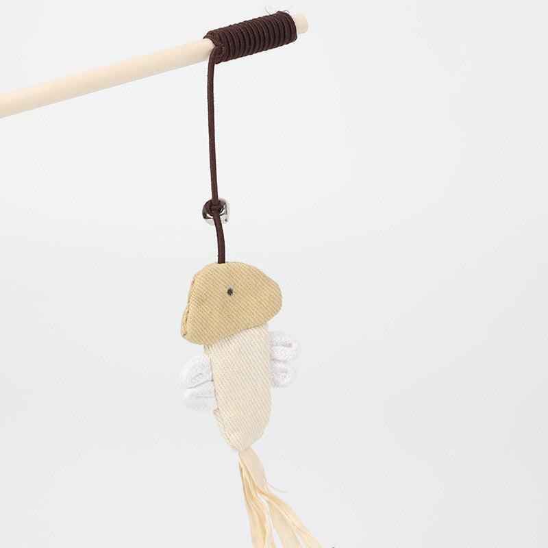 Interactive Eco-Friendly Cat Teaser Wand (Durable Hemp Rope & Wood)