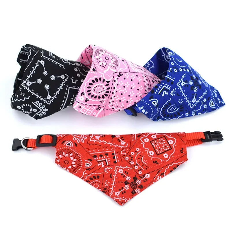 Cat/Kitten Adjustable Floral Triangular Pet Collar Bandana