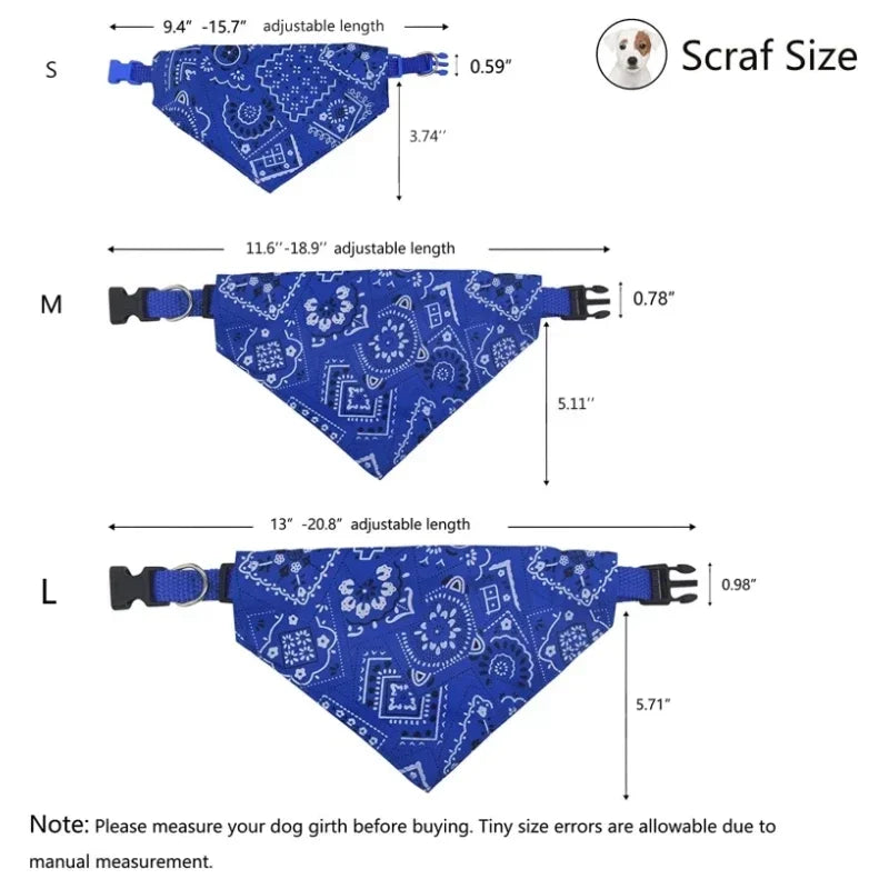Cat/Kitten Adjustable Floral Triangular Pet Collar Bandana