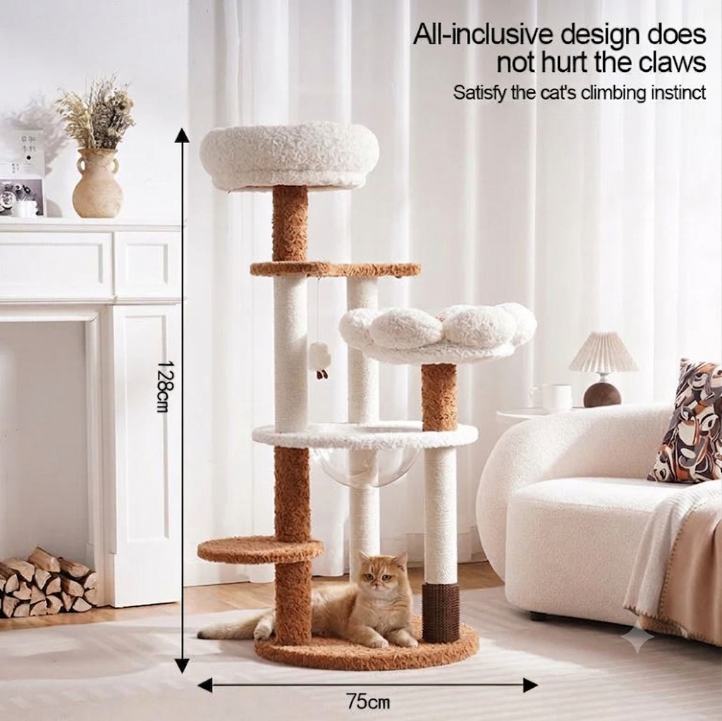 The Everest | 128cm Multi-Level Heavy-Duty Big Cat Tree & Tower