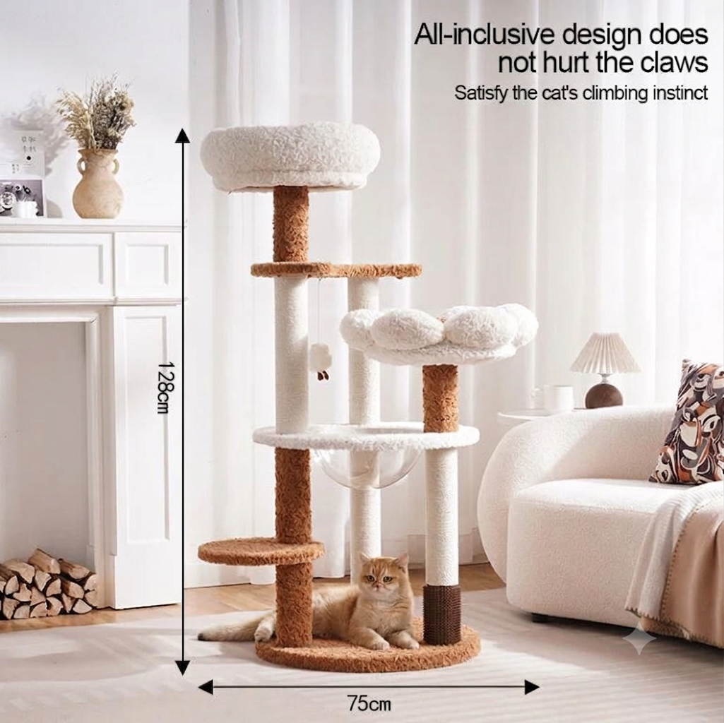 The Everest | 128cm Multi-Level Heavy-Duty Big Cat Tree & Tower