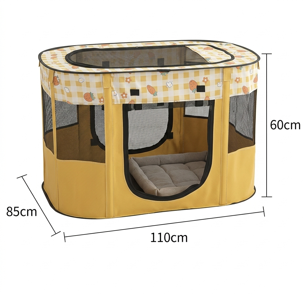 Foldable Pet Playpen & Portable Cat Delivery Room Tent