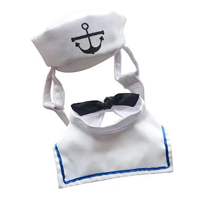 Nautical Navy Sailor Cat Cosplay Costume - Cute Two-Piece Pet Apparel Set