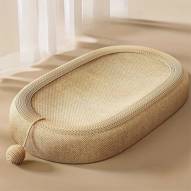 Durable 2-in-1 Cat Scratching Board & Integrated Litter Box Station