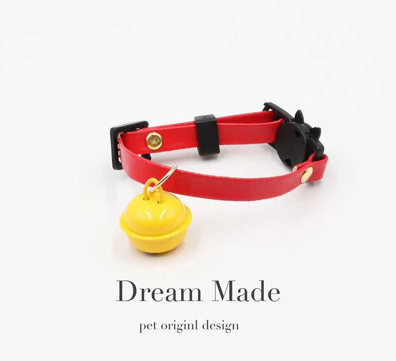Luxury Synthetic Leather Breakaway Cat Collar