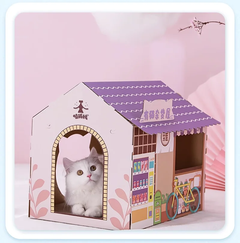 Premium 3-in-1 Eco-Friendly Cat Condo Lounge Sofa & Scratching House