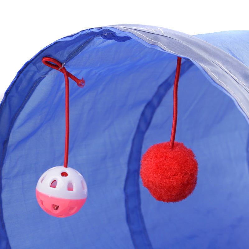 Collapsible Canvas Interactive Cat Tunnel