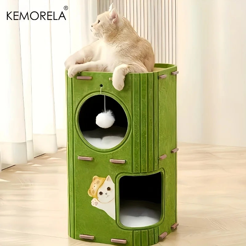 3D Tree-Shaped Luxury Cat Condo & Cave | Breathable Felt Indoor Play Tower