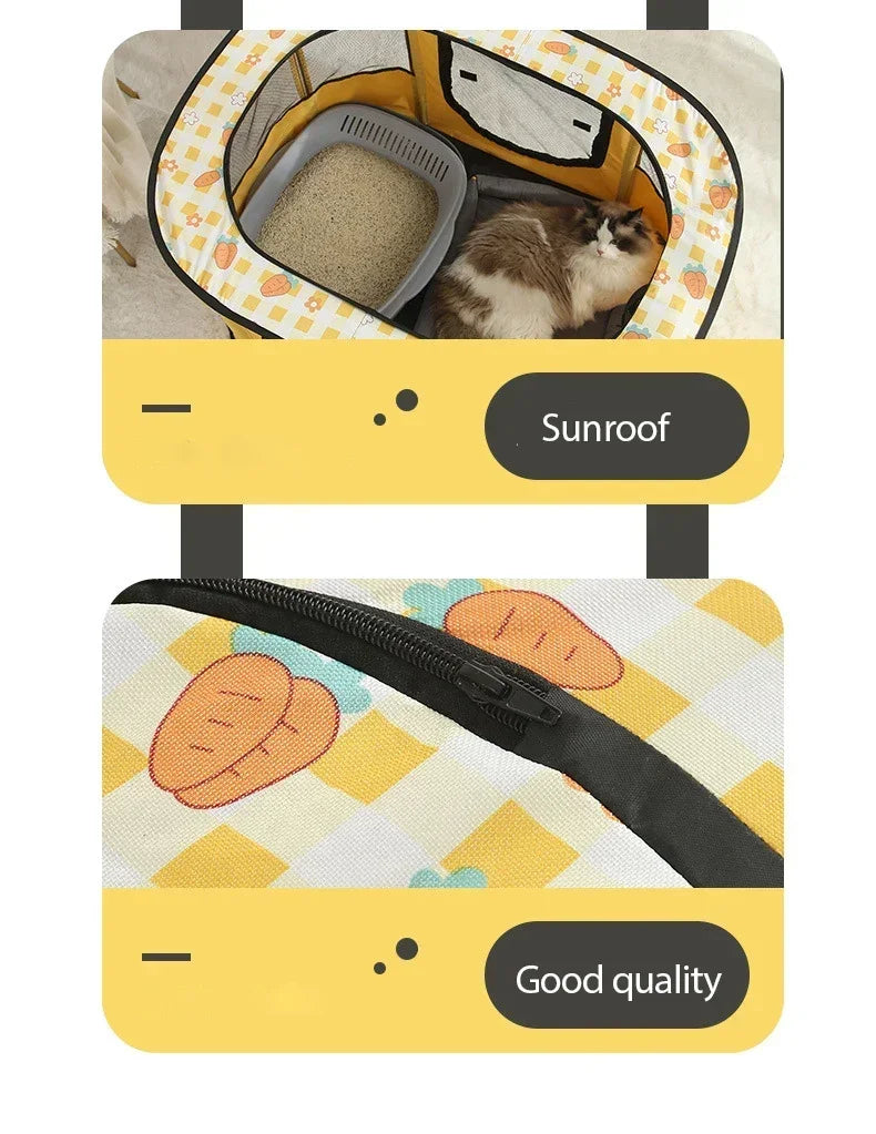 Foldable Pet Playpen & Portable Cat Delivery Room Tent