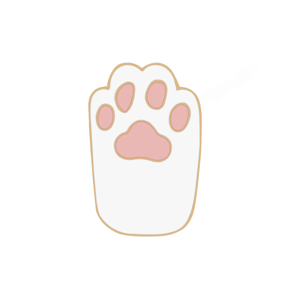 Edgy, Cute, Rebel, Punk Black-White Cat with Knife Enamel Pin