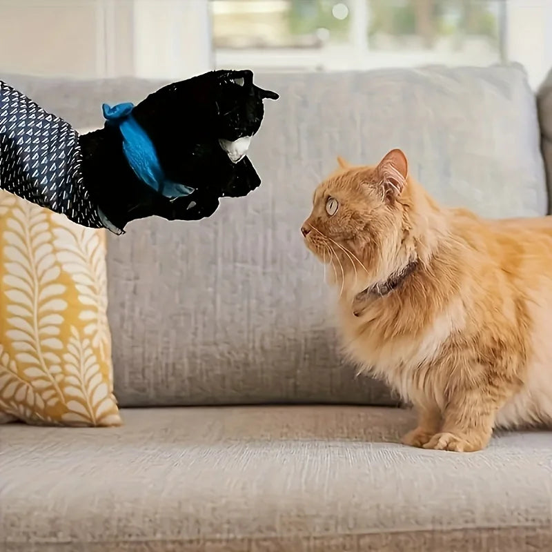 Interactive Cat Wrestling Puppet Toy | Durable Poseable Plush Figure for Indoor Bunny-Kicking Play