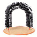 3-in-1 Cat Grooming Arch & Scratching Pad | Interactive Self-Massage Bristle Toy