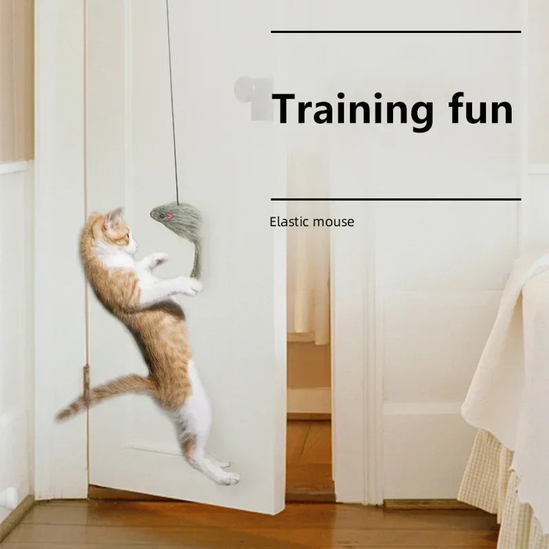 Hanging Door Retractable Bungee Mouse Toy