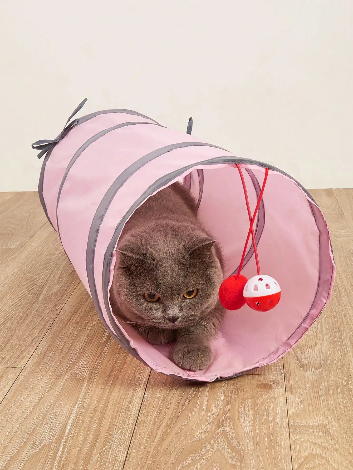 PINK and RAINBOW Foldable All-In-One Cat Tunnel Bed