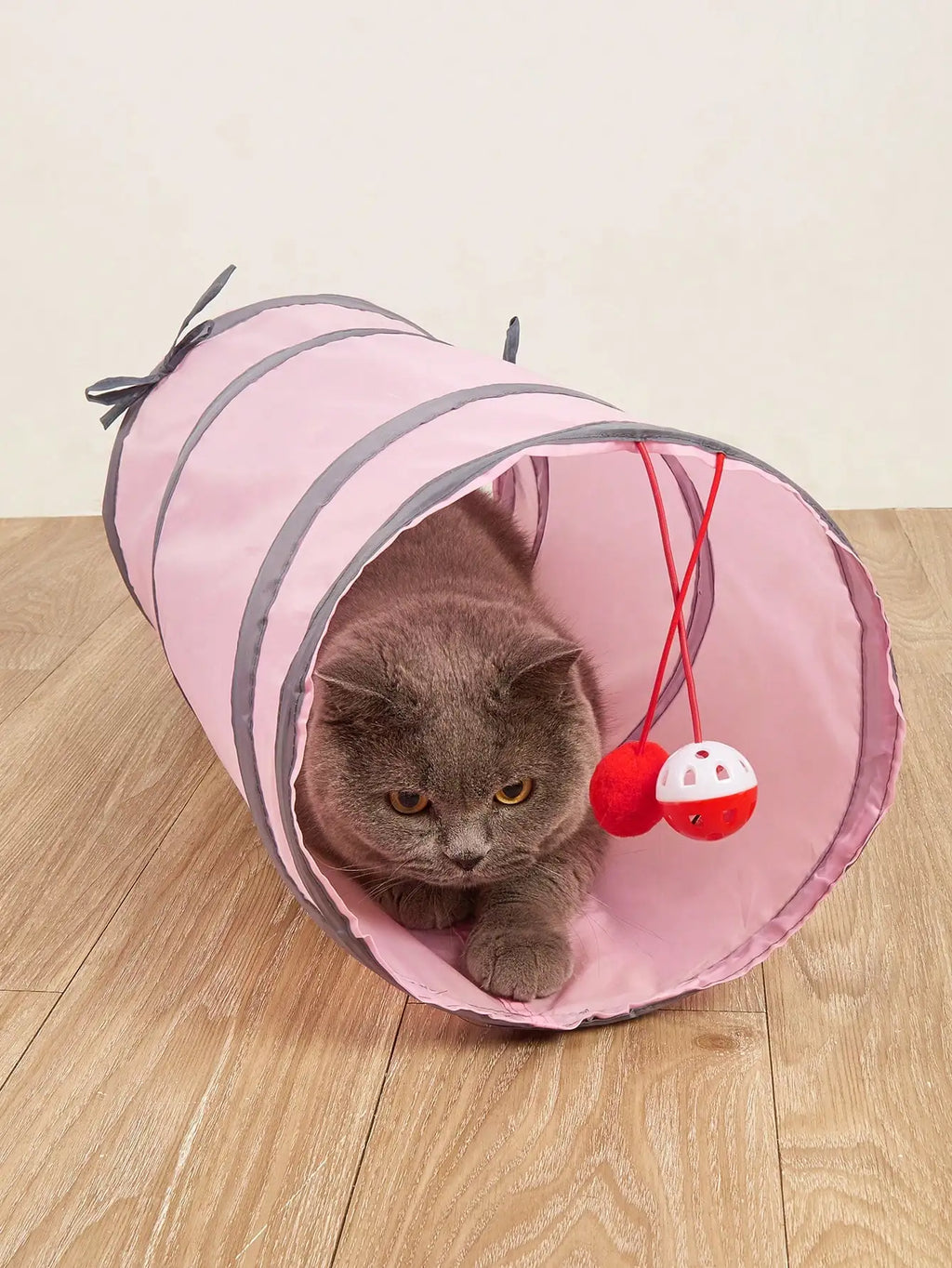 PINK and RAINBOW Foldable All-In-One Cat Tunnel Bed