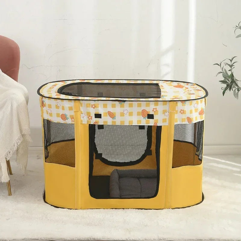 Foldable Pet Playpen & Portable Cat Delivery Room Tent