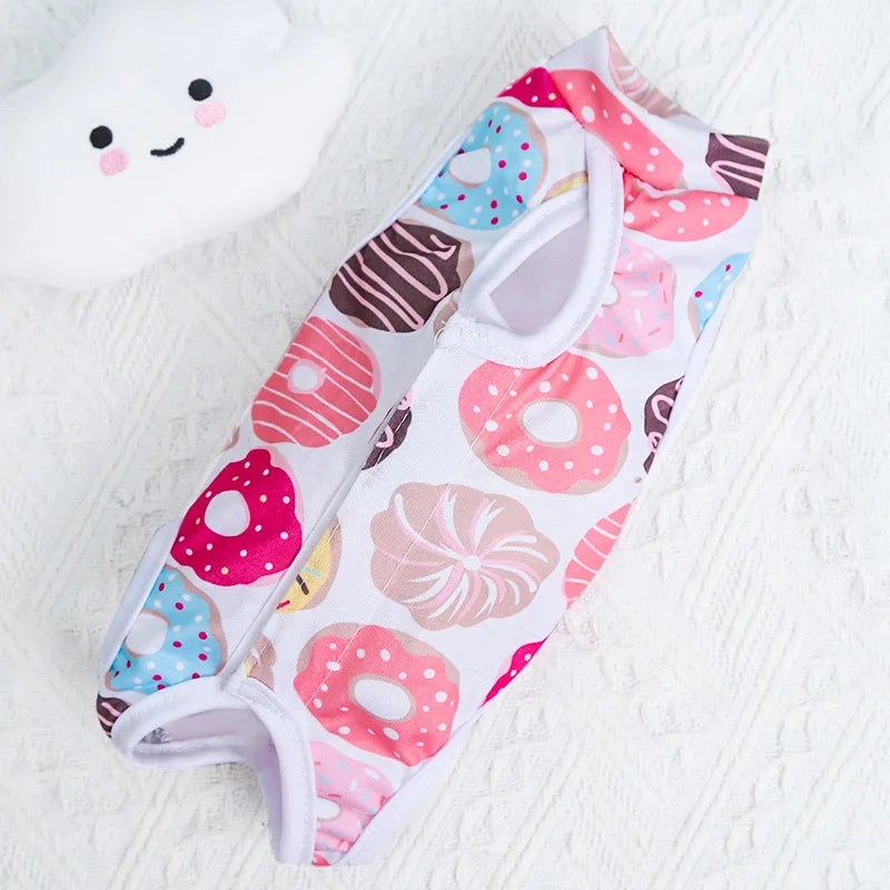 Cute Breathable Cat Surgery Recovery Suit - Anti-Lick Post-Op Protection Onesie
