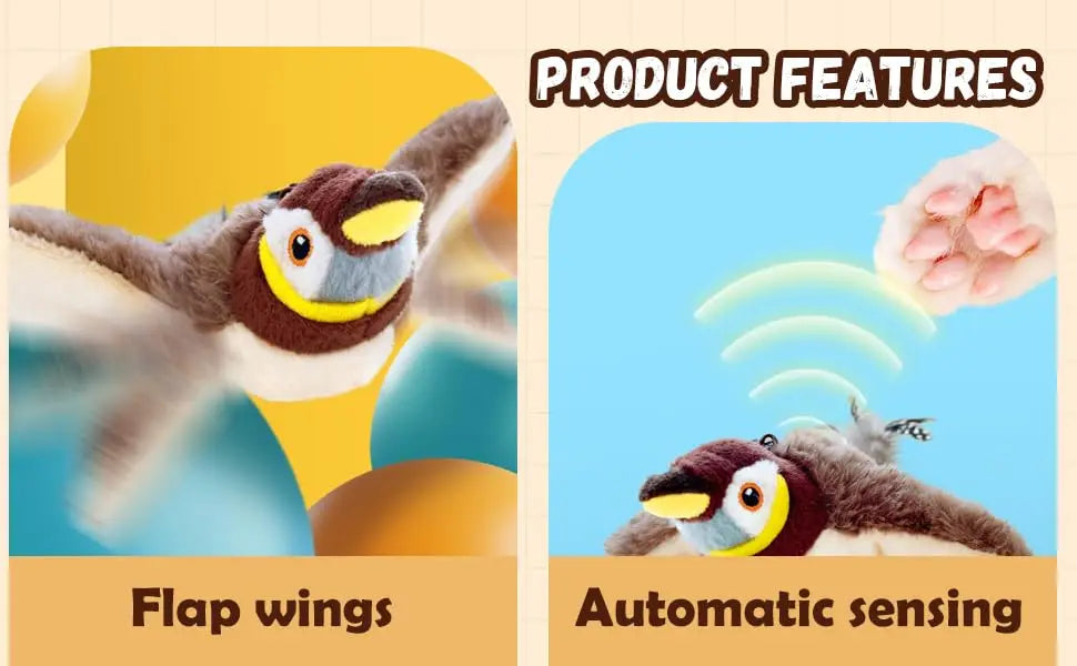 Remote Control Flapping Bird Cat Toy