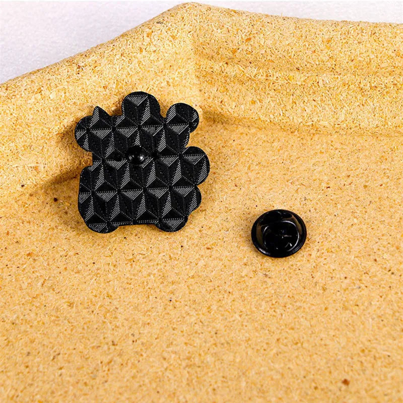 Botanical Peek-a-Boo Black Cats in Plants Enamel Pins