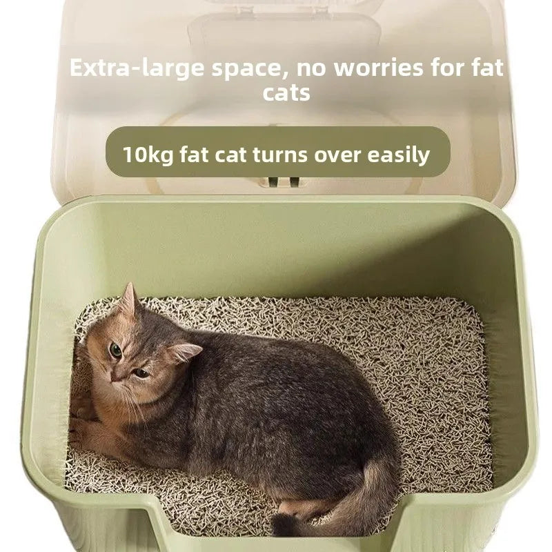 UV Sterilizing Fully Enclosed Cat Litter Box | Hygienic Self-Cleaning Germ & Odor Shield