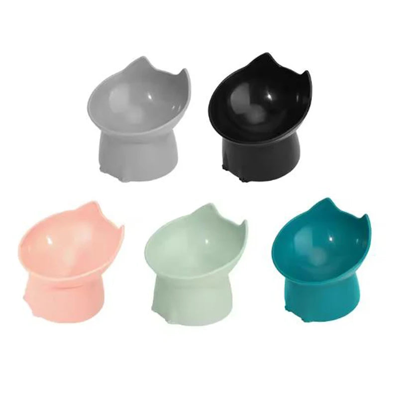 Raised Ergonomic Cat Bowl for Neck Protection