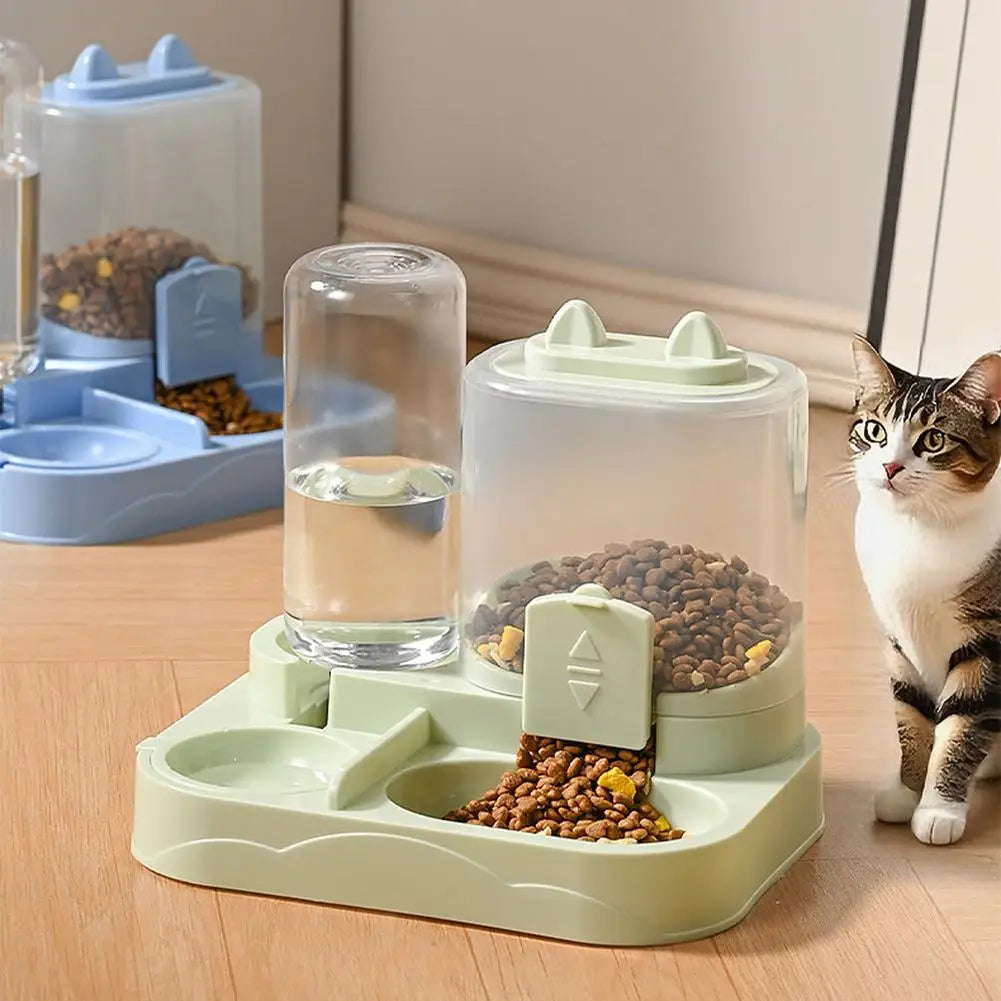2-in-1 Automatic Food & Water Dispenser Station