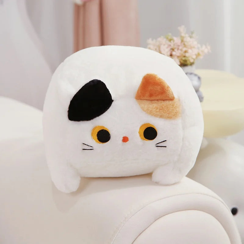 Kawaii Fluffy Chonk Standing Fuzzy Cube Cat Plushie