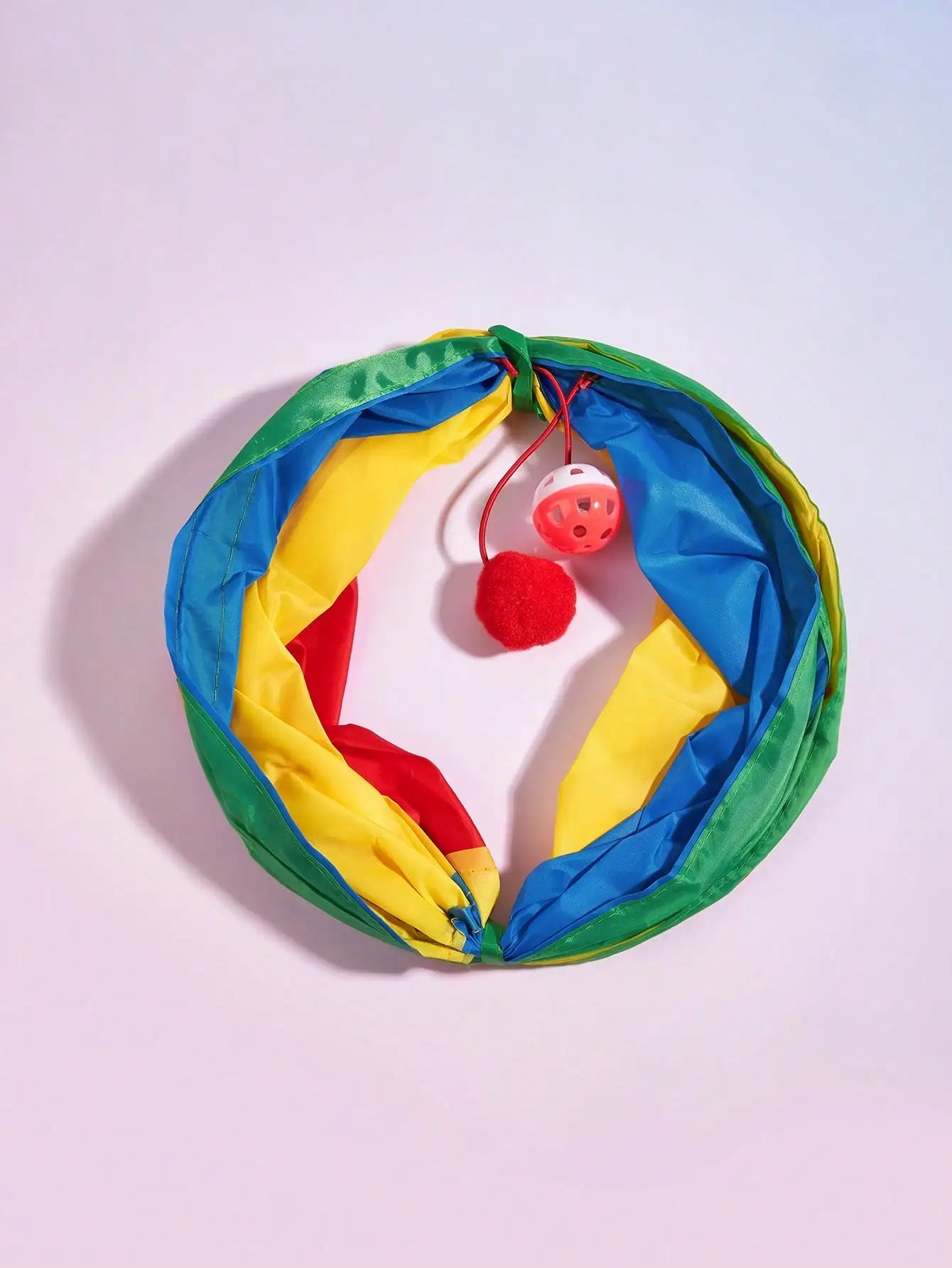 PINK and RAINBOW Foldable All-In-One Cat Tunnel Bed