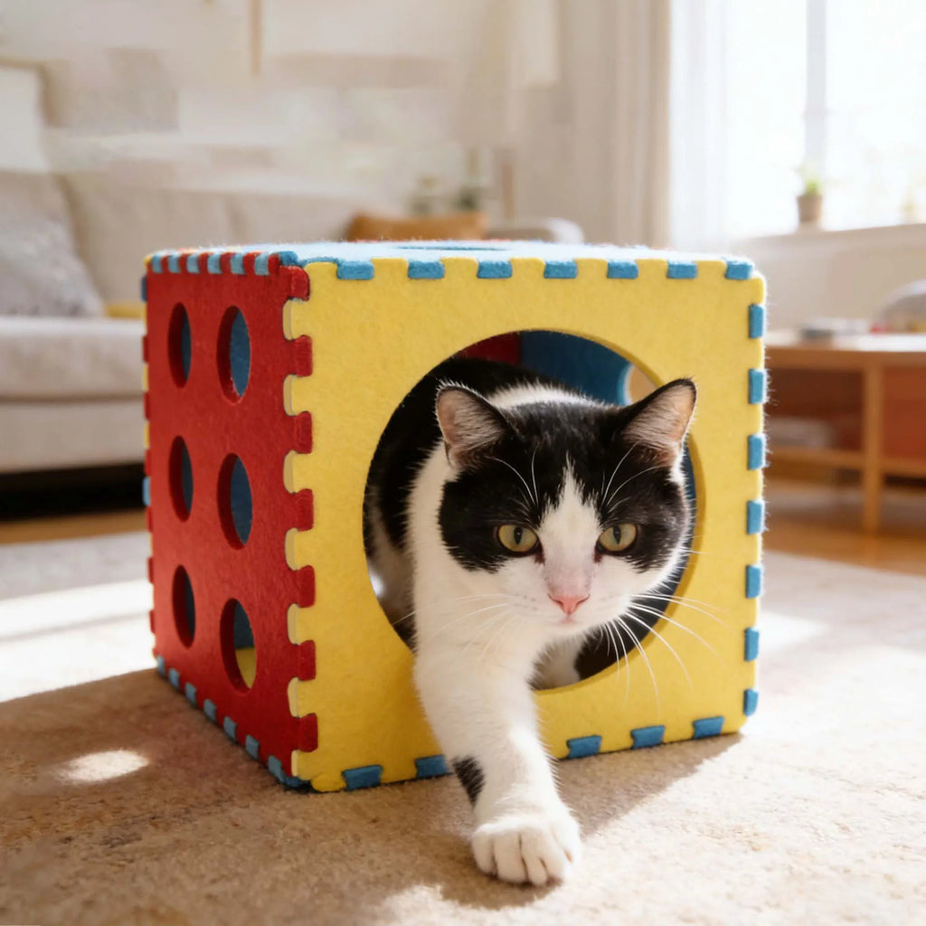 Colorful Puzzle Cube For Cats