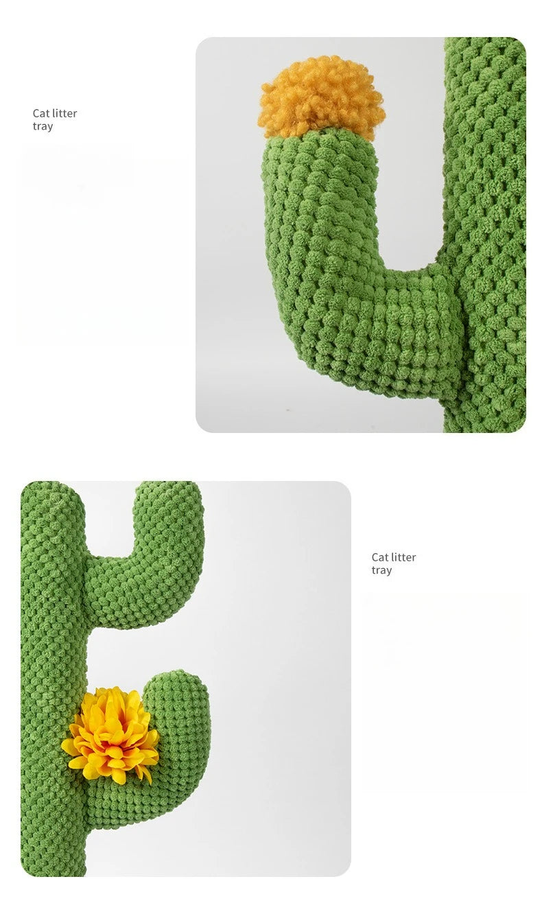 Desert Cactus Cotton Rope Cat Scratcher | Single-Layer Heavy-Duty Climbing Column