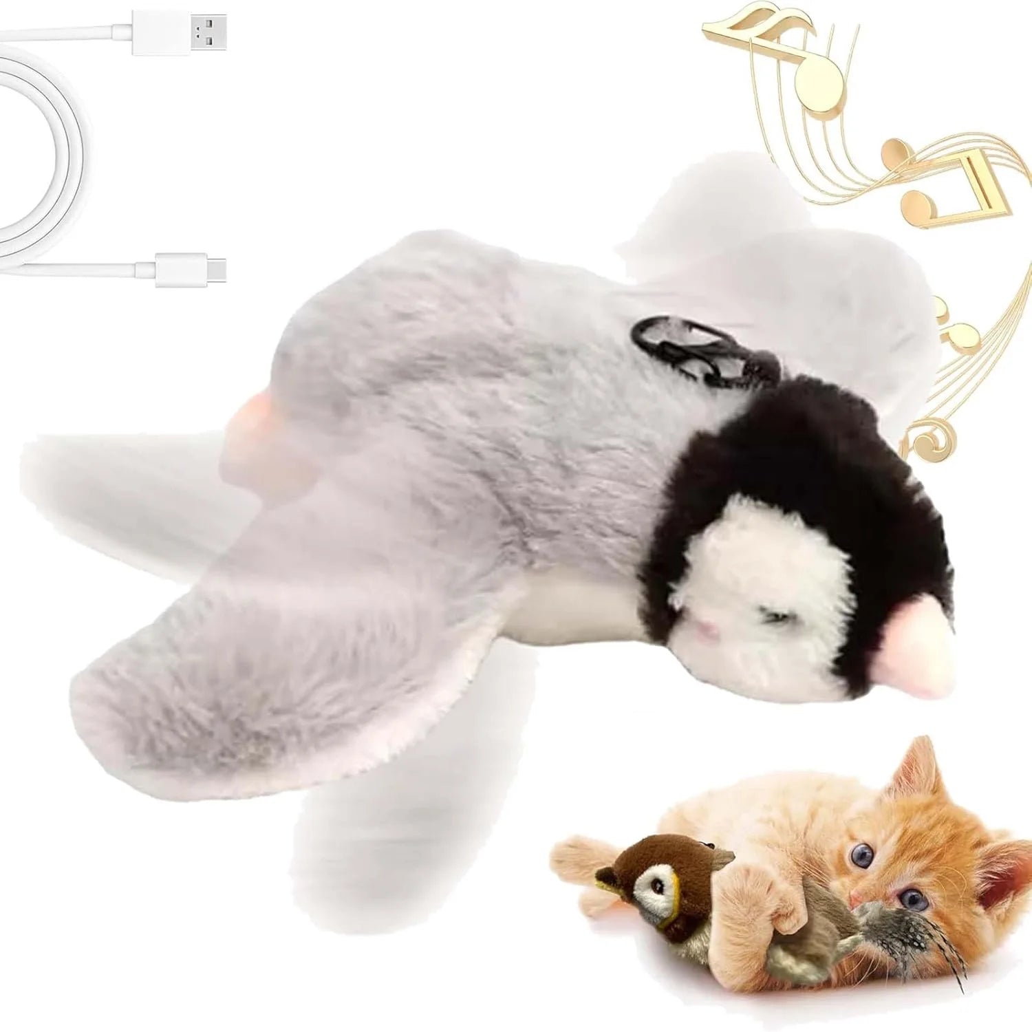 Remote Control Flapping Bird Cat Toy