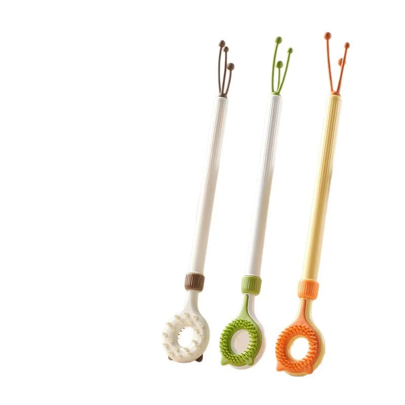 2-in-1 Retractable Kitten Teaser Wand & Grooming Massager