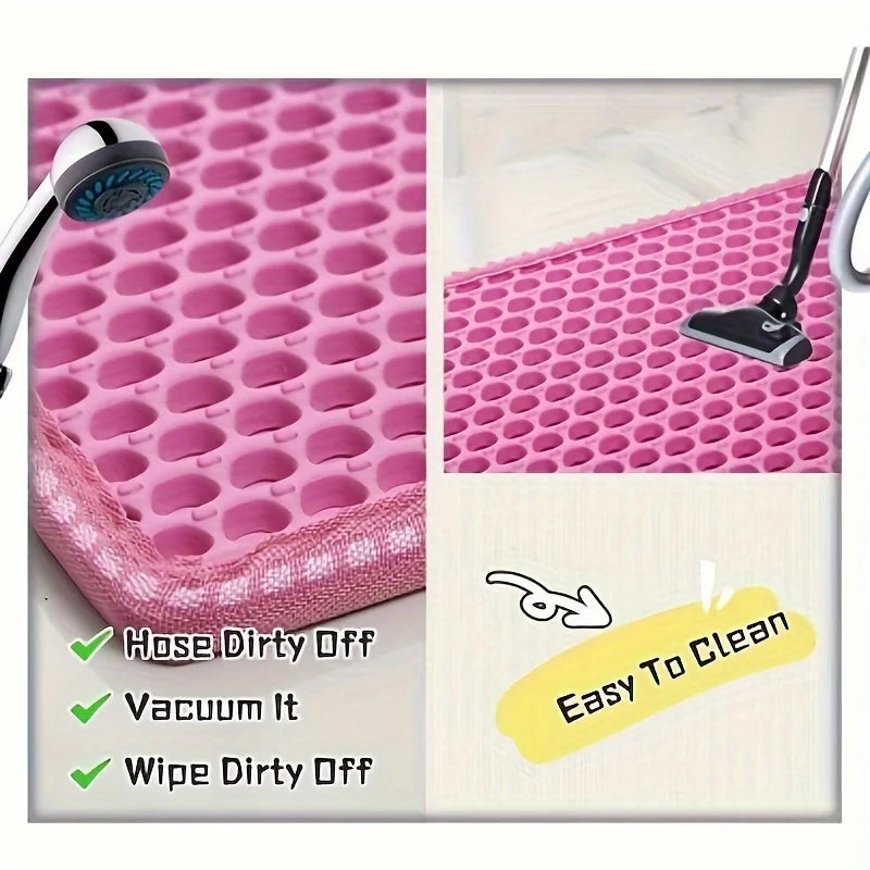 Double-Layer Honeycomb Cat Litter Mat | Waterproof Scatter-Control Trapping Pad