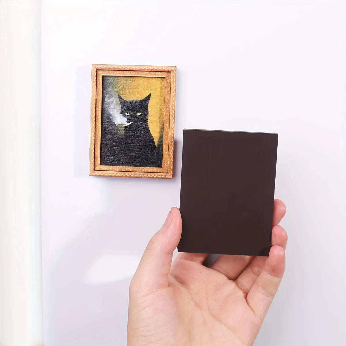 Tuxedo/Black Smoking Cat Funny Fridge Magnet