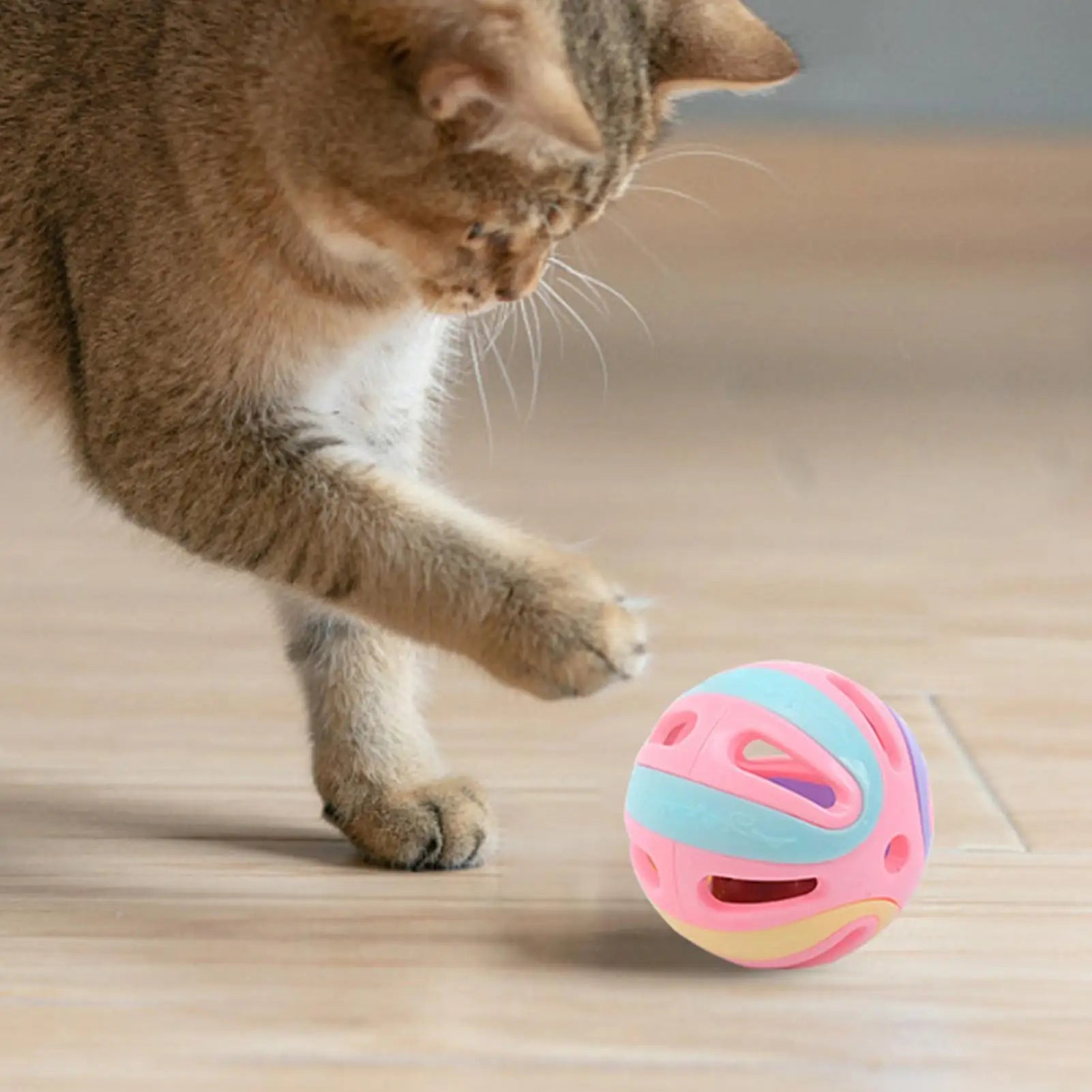 Interactive Hollow Cat Jingle Balls - Multi-Pack Kitten Chasing & Pounce Toys (4.8cm)