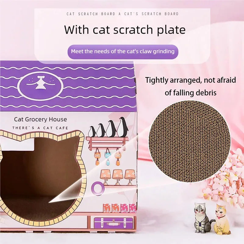 Premium 3-in-1 Eco-Friendly Cat Condo Lounge Sofa & Scratching House