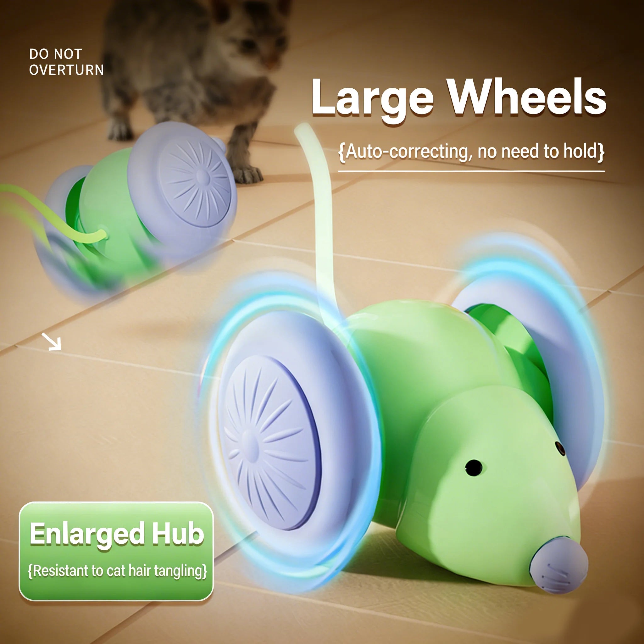 Interactive Electric Running Mouse Self-Playing Cat Toy & Automatic Teaser
