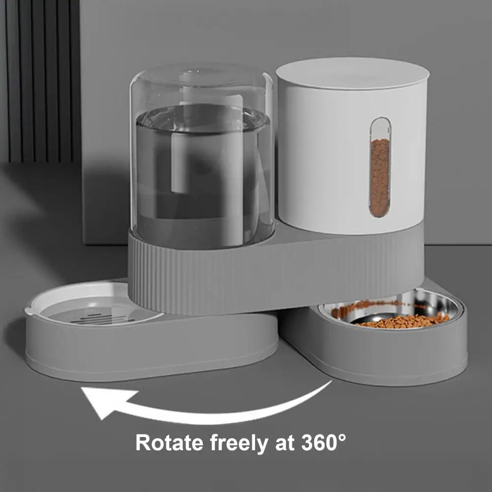 Smart 2-in-1 Gravity Pet Feeder & Filtered Waterer Station