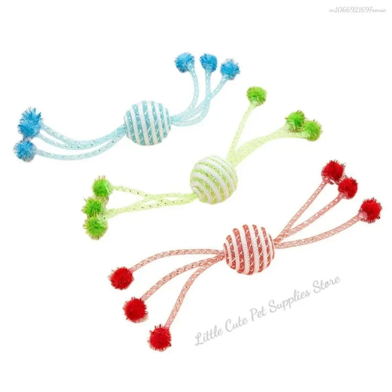 Interactive Elastic Woolen Ball Cat Toy