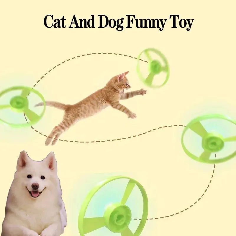 Mini Flying Disc Cat Launcher Gun | Interactive Pocket-Sized Indoor Chasing Toy
