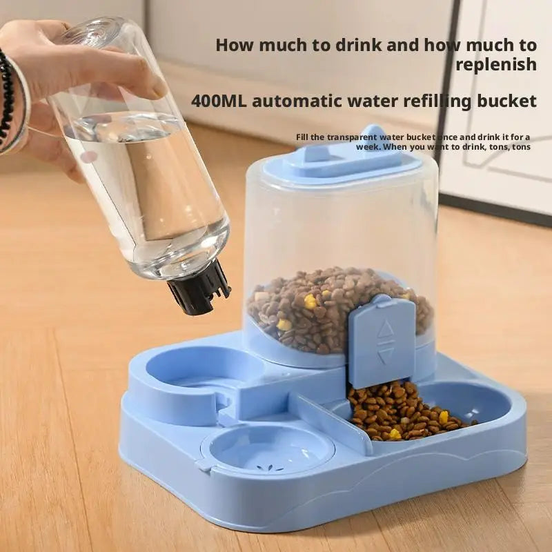 2-in-1 Automatic Food & Water Dispenser Station
