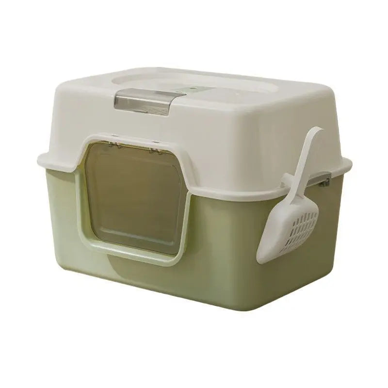 UV Sterilizing Fully Enclosed Cat Litter Box | Hygienic Self-Cleaning Germ & Odor Shield