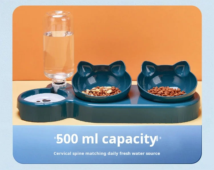 3-in-1 Ergonomic Automatic Pet Feeder Station