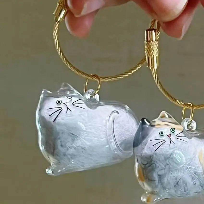 The Forever Close Cat Hair Memorial Storage Keychain