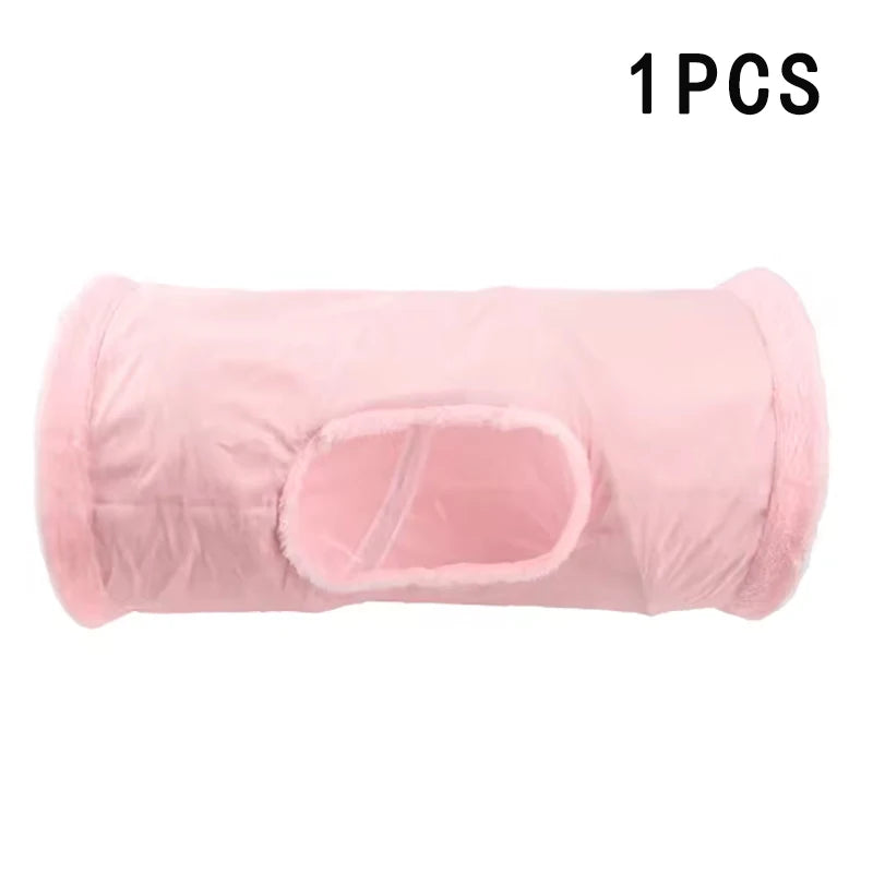 Foldable Suede Plush Cat Tunnel
