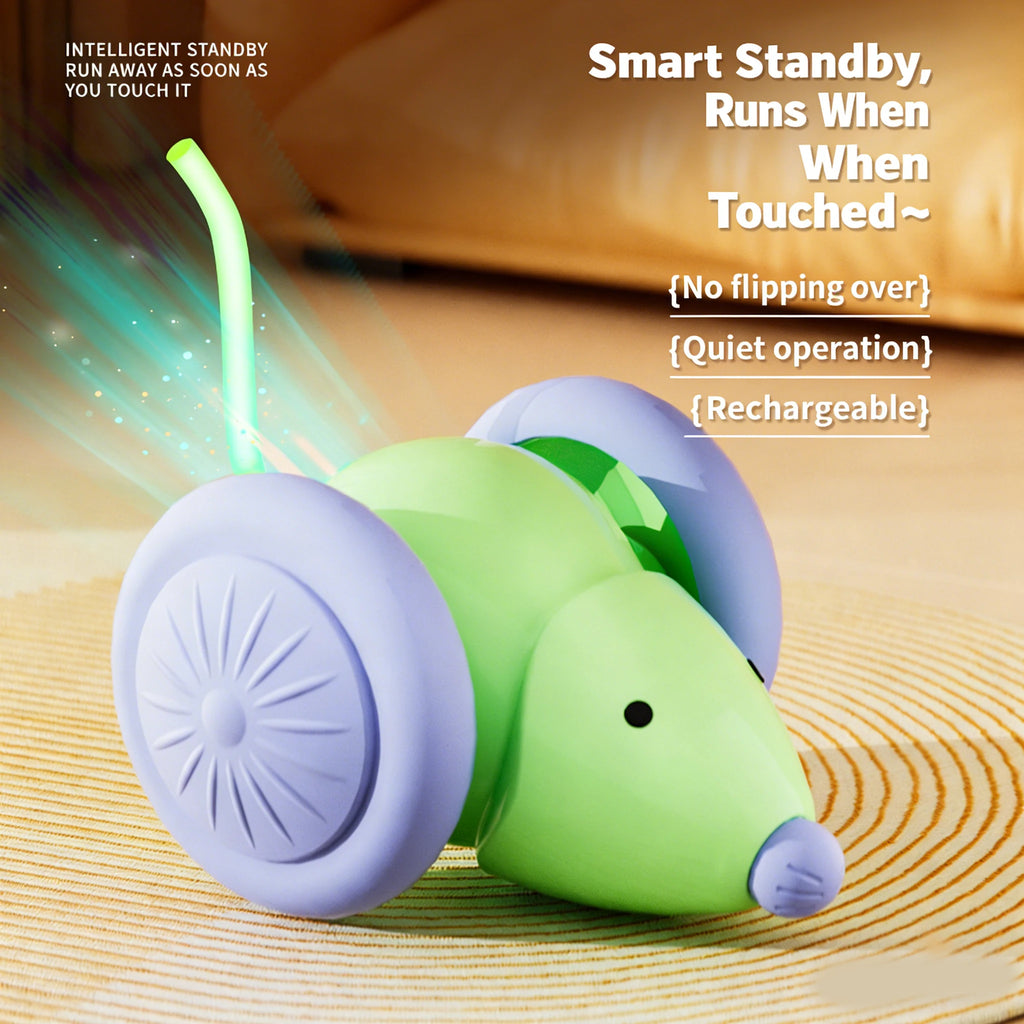 Interactive Electric Running Mouse Self-Playing Cat Toy & Automatic Teaser