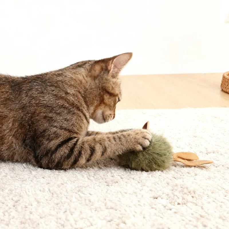 Simulated Squeaking Mouse Plush Cat Toy
