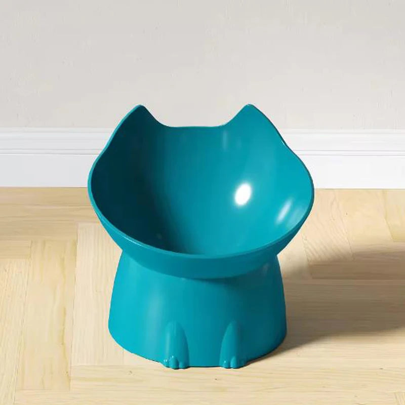 Raised Ergonomic Cat Bowl for Neck Protection