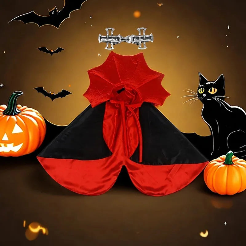 Count Dracula Deluxe Halloween Vampire Pet Costume Set