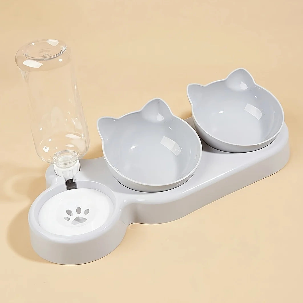 3-in-1 Ergonomic Automatic Pet Feeder Station